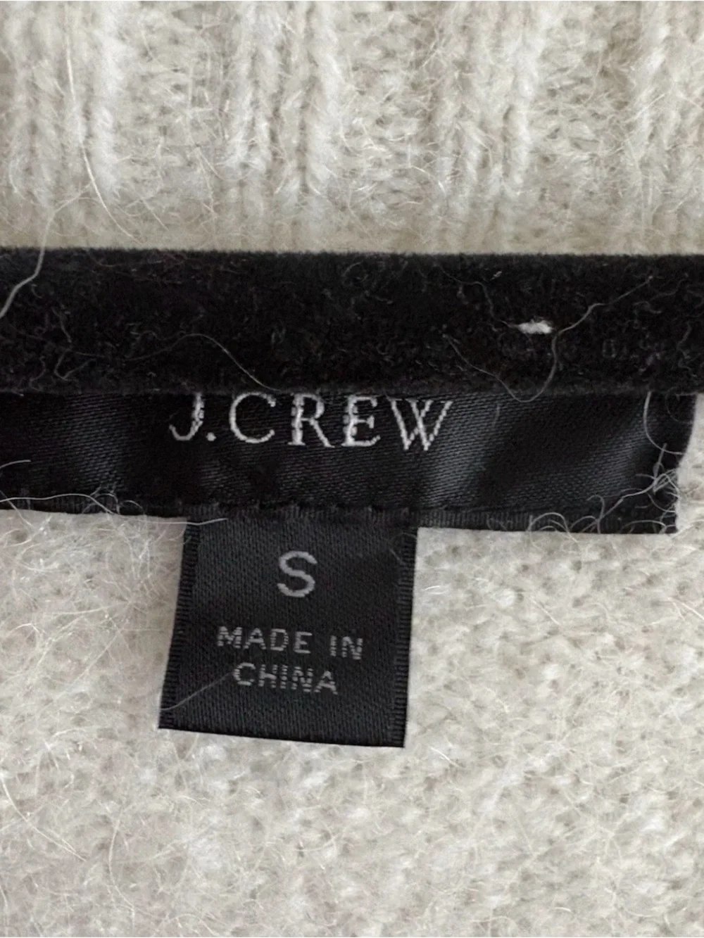 J. Crew 31% alpaca 11% wool Ivory Striped Crewneck Pullover Sweater fall men's S